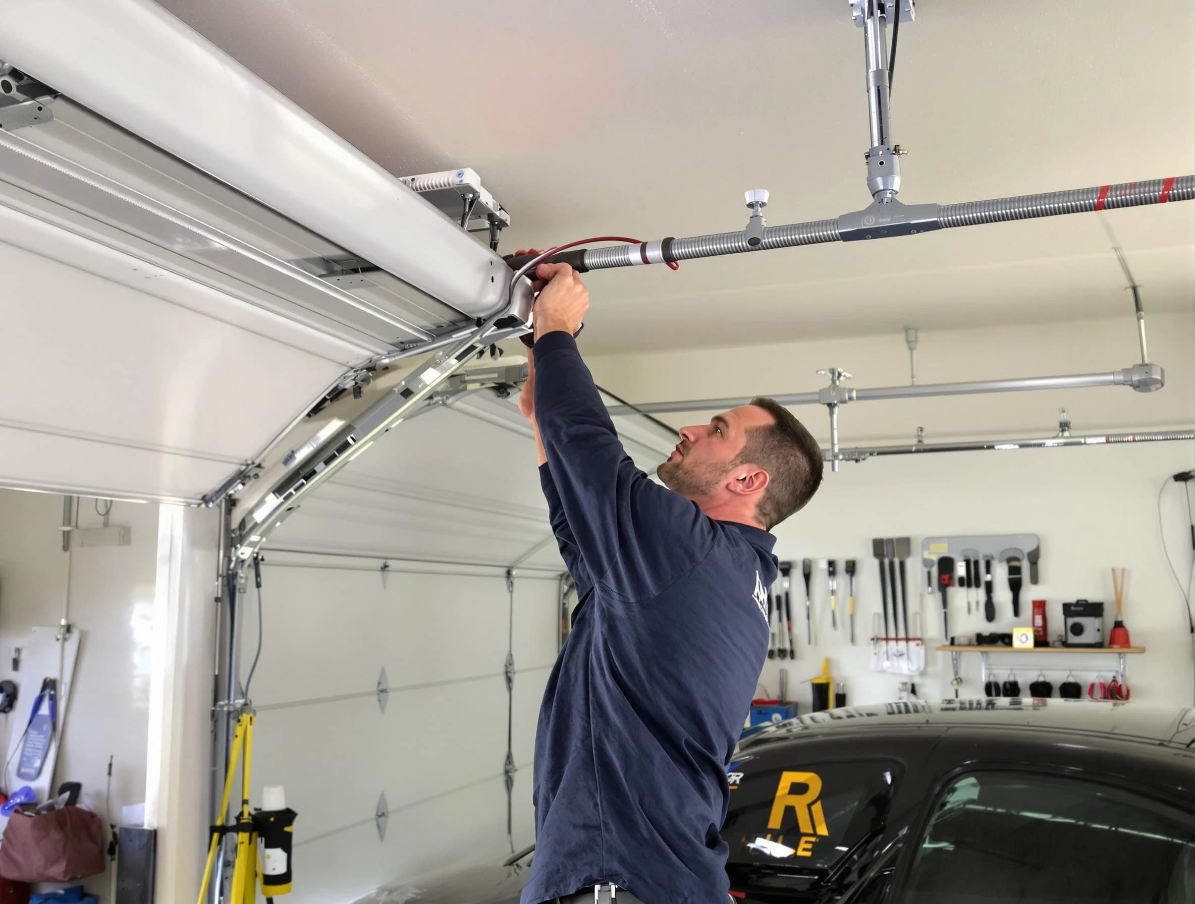 Conyers Garage Door Repair technician performing garage door cable repair in Conyers