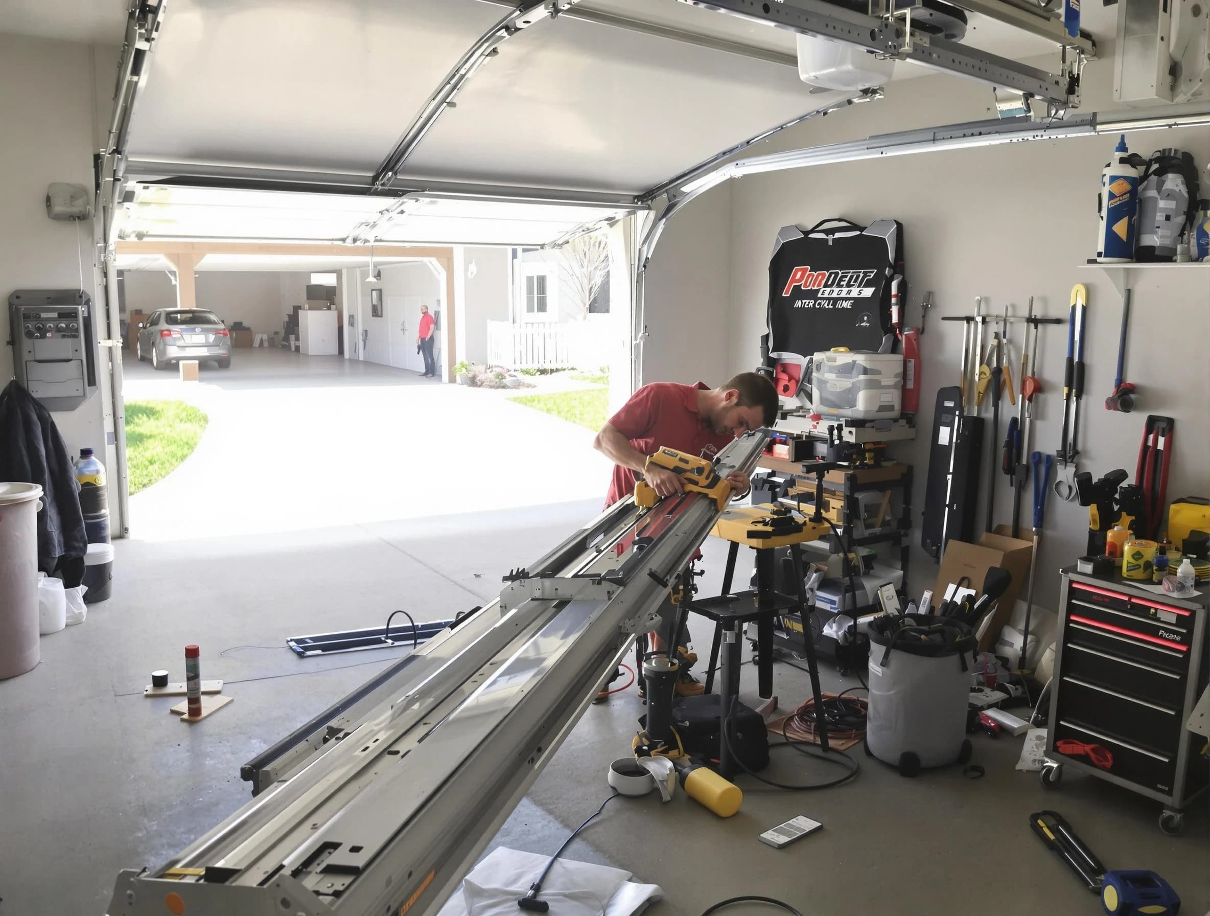 Conyers Garage Door Repair expert performing track repair in Conyers