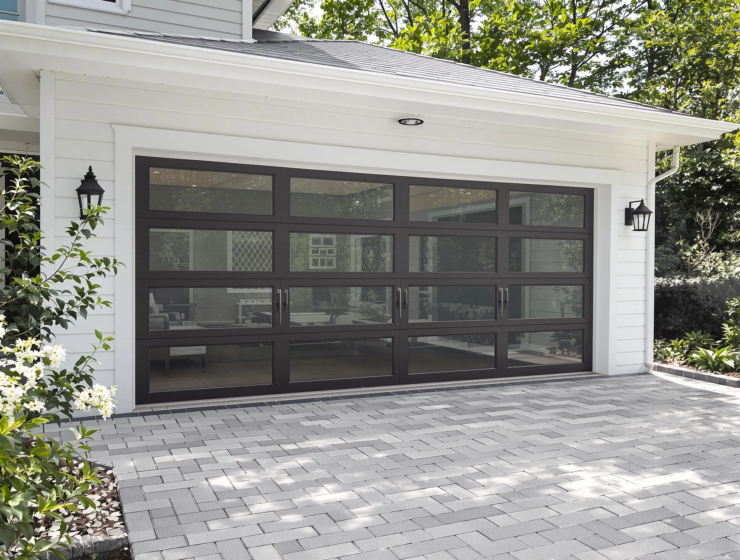Conyers Garage Door Repair design specialist presenting custom garage door options to Conyers homeowner